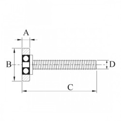 Rodillo guia puerta corredera U-80