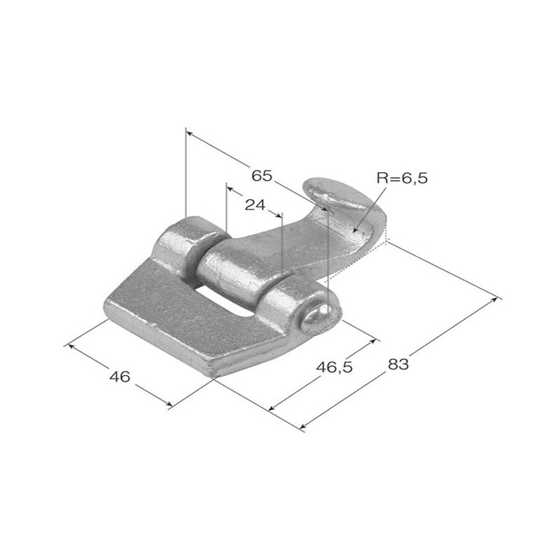 Uña articulada reforzada U-8